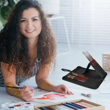 DUGATO Premium Canvas Brush Holder for Artists - 15 Slots