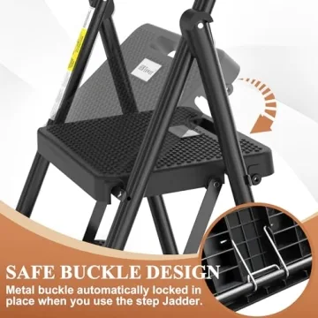 HBTower 2 Step Ladder with Anti-Slip Features