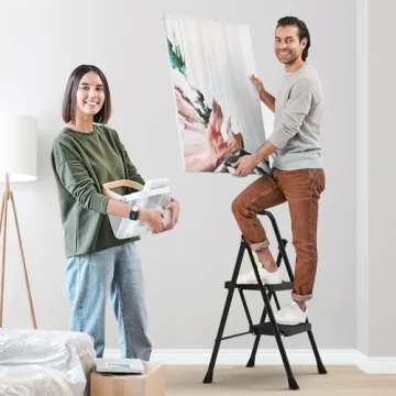 HBTower 2 Step Ladder with Anti-Slip Features