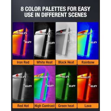 Teslong Thermal Camera,Super Resolution 240 x180 Thermal Imaging Camera with Dual-Light Fusion 3.2" Screen 25Hz Refresh Rate,120 x 90 Handheld Infrared Imager with Video Recording Supported