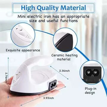 Mini Craft Iron Mini Heat Press Mini Iron Portable Handy Heat Press Small Iron with Charging Base Ac...