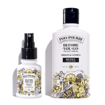 Poo-Pourri Original Citrus 9-Ounce Refill & 1.4-Ounce Spray