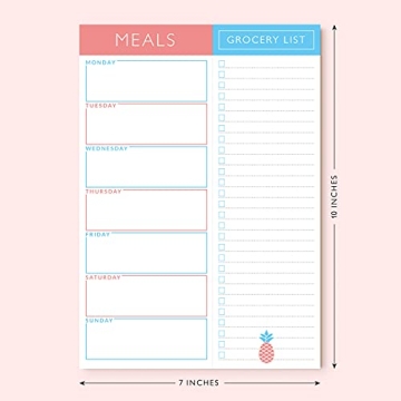 Sweetzer & Orange Meal Planner Magnetic Pad for Easy Meal Prep