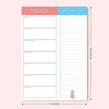 Sweetzer & Orange Meal Planner Magnetic Pad for Easy Meal Prep