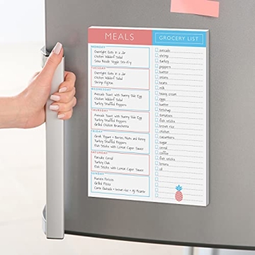 Sweetzer & Orange Meal Planner Magnetic Pad for Easy Meal Prep
