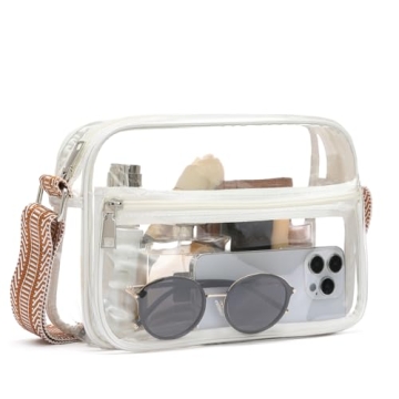 BOSTANTEN Clear Purses for Women Stadium Approved Small Crossbody Bags Trendy Clear Bags with Front ...