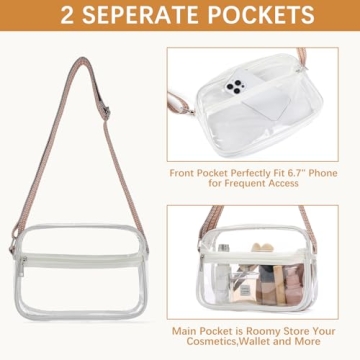 Stylish BOSTANTEN Clear Purses for Women - Stadium Approved