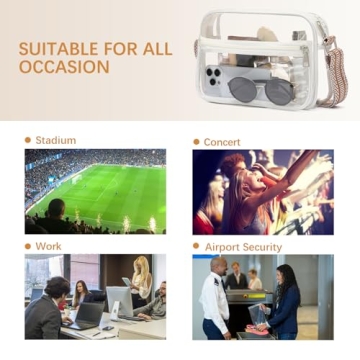 Stylish BOSTANTEN Clear Purses for Women - Stadium Approved