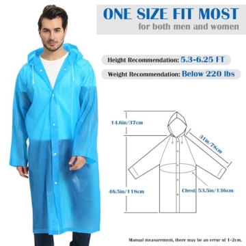 Portable EVA Raincoats for Adults Waterproof Lightweight