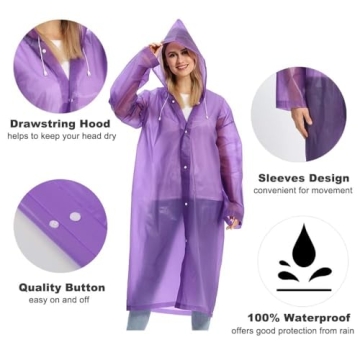 Portable EVA Raincoats for Adults Waterproof Lightweight