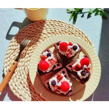 Waffle Cake Shaped Decorative Chocolate Scented Candle Romantic Home Fragrance Candles Birthday