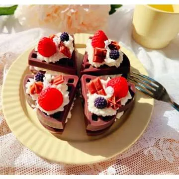 Waffle Cake Shaped Decorative Chocolate Scented Candle Romantic Home Fragrance Candles Birthday