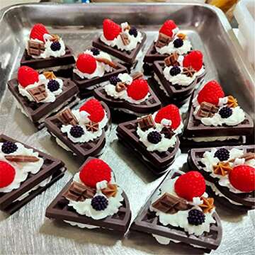 Waffle Cake Shaped Decorative Chocolate Scented Candle Romantic Home Fragrance Candles Birthday