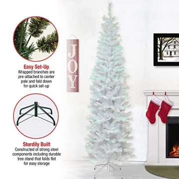 6ft White Tinsel Artificial Christmas Tree - National Tree Company