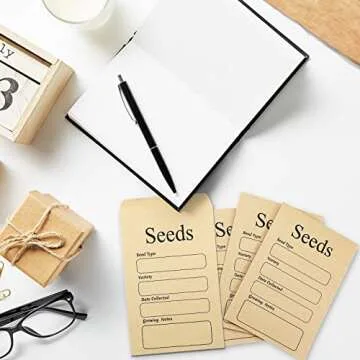 100 Self-Sealing Seed Envelopes for Easy Garden Organization