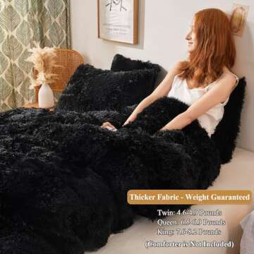 XeGe Plush Shaggy Duvet Cover Set for Ultimate Comfort