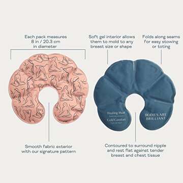 Nyssa Breast/Chest Ice/Heat Packs for Nursing Comfort