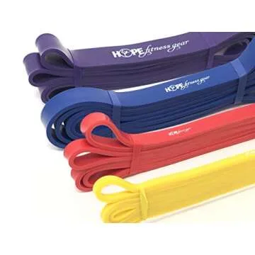 Hope Fitness Gear Large Loop Resistance Bands - Pull Up Assist Bands (Yellow, 72)