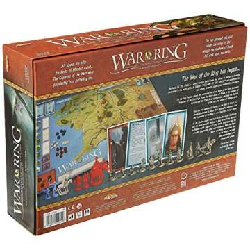 Fantasy Flight Games Ares Games War of The Ring 2nd Edition, Multi-Colored (AGS WOTR001), 2 to 4 Players