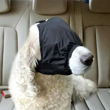 DELIFUR Dog Muzzle and Blindfold - Comfortable Eye Mask for Dogs