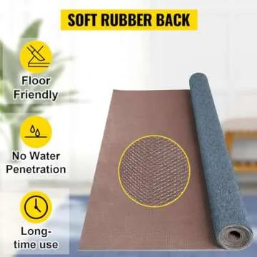 Happybuy Gray Marine Carpet 6 ft x 13.1 ft Boat Carpet Rugs Indoor Outdoor Rugs for Patio Deck Anti-Slide TPR Water-Proof Back Cut Outdoor Marine Carpeting Easy Clean Outdoor Carpet Roll