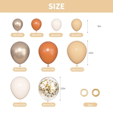 Burnt Orange Balloon Set for Fall Celebrations and Parties