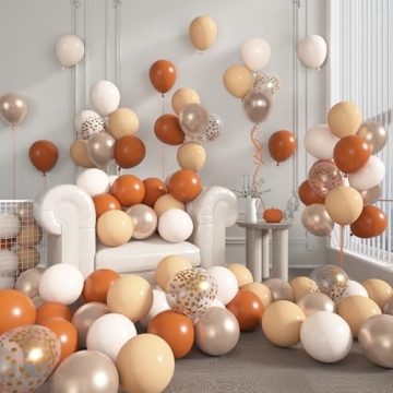 Burnt Orange Balloon Set for Fall Celebrations and Parties