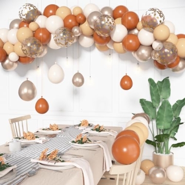 Burnt Orange Balloon Set for Fall Celebrations and Parties