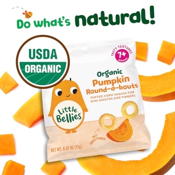 Little Bellies Organic Pumpkin Baby Snacks for Toddlers