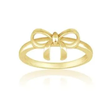 Beaux Bijoux Bow Rings Infinity Rings for Women in Sterling Silver or 14k Gold - Fine Bow Jewelry Ribbon Ring - Valentines Day Bow Ring Gift for Her