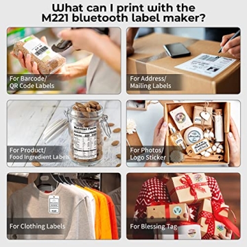 Goknu M221 Label Maker - Advanced 3Inch Bluetooth Printer