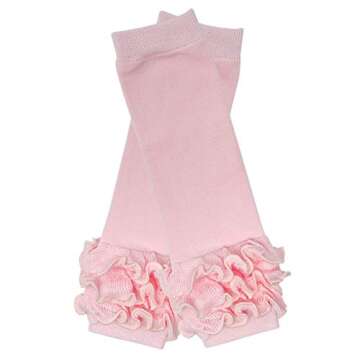 Bowbear 5 Pair Cheerful Ruffles Baby Leg Warmers, Pink, Purple, Black, White, Gray