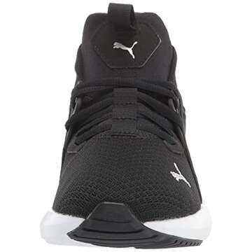 PUMA Womens Softride Enzo Cross Trainer, NXT PUMA Womens Black-Metallic Silver, 9