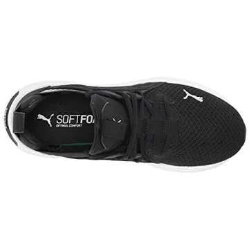 PUMA Womens Softride Enzo Cross Trainer, NXT PUMA Womens Black-Metallic Silver, 9
