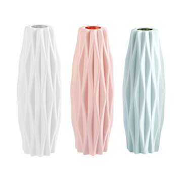 SUPVOX Flower Vases Pink Decorative Modern Floral Vase for Home Decor Living Room Centerpieces and Events Ornamnet