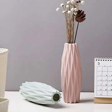 SUPVOX Flower Vases Pink Decorative Modern Floral Vase for Home Decor Living Room Centerpieces and Events Ornamnet