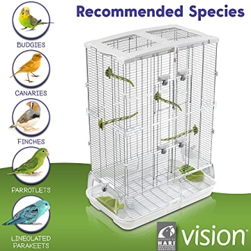 Spacious Vision Bird Cage for Parakeets and Finches