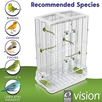 Spacious Vision Bird Cage for Parakeets and Finches