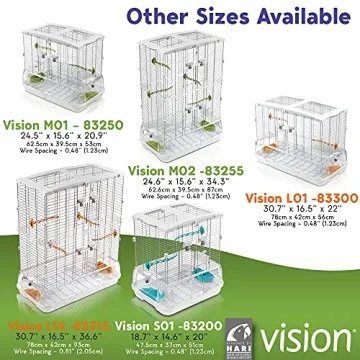 Spacious Vision Bird Cage for Parakeets and Finches