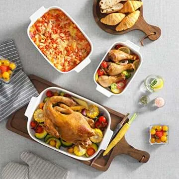 Durable MALACASA Casserole Dishes for Elegant Baking
