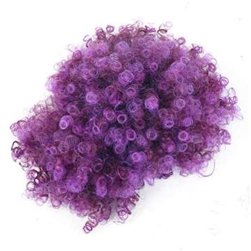 LEOSA Afro Puff Drawstring Ponytail with Bangs for Women