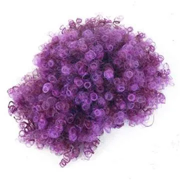 LEOSA Afro Puff Drawstring Ponytail with Bangs for Women