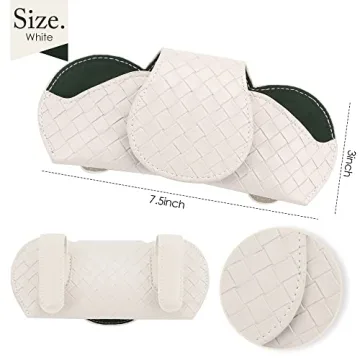 KINIVA Stylish Sunglasses Holder for Car Visor in Leather