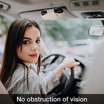 KINIVA Stylish Sunglasses Holder for Car Visor in Leather