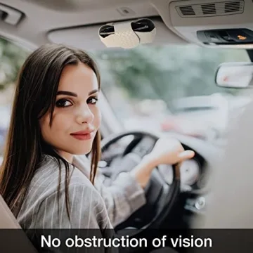 KINIVA Stylish Sunglasses Holder for Car Visor in Leather