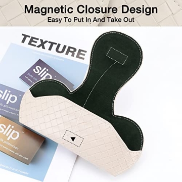 KINIVA Stylish Sunglasses Holder for Car Visor in Leather