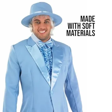 Fun Shack Blue Tuxedo Costume for Men | Nostalgic Halloween Outfit | Sizes M-XL