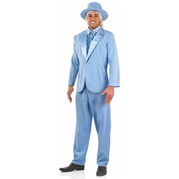Fun Shack Blue Tuxedo Costume for Men | Nostalgic Halloween Outfit | Sizes M-XL