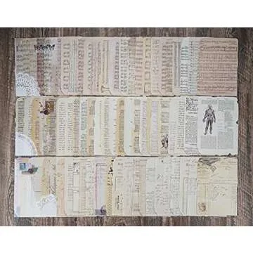Vintage Scrapbook Paper Set for Journals and Decor