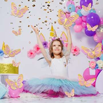 Geosar 3D Butterfly Decorations for Parties and Nurseries